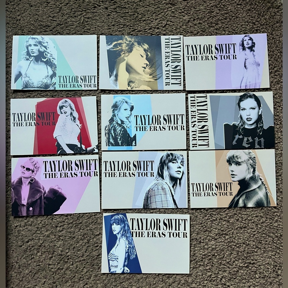 Taylor swift post cards and memorabilia box